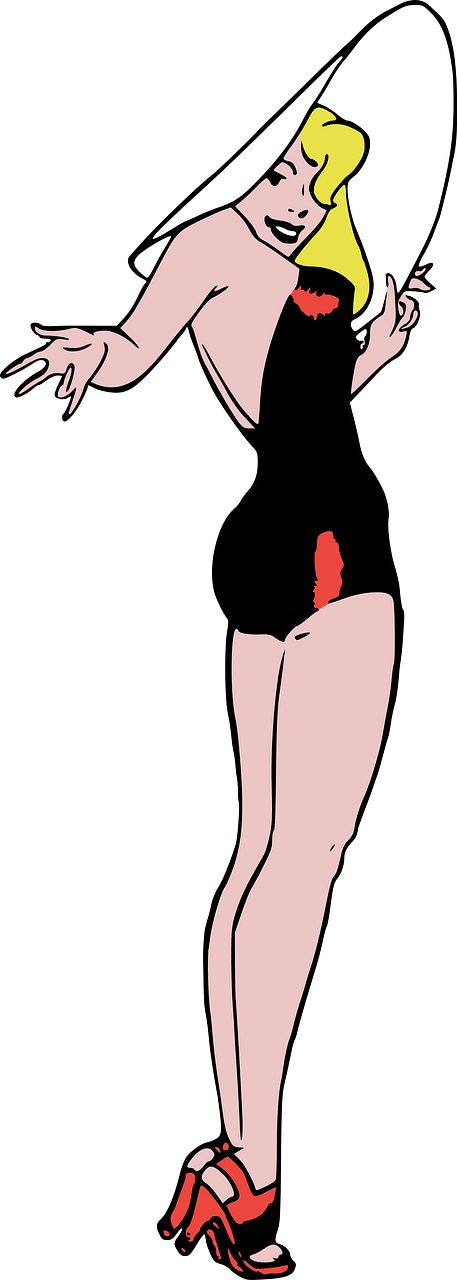 Beach pin-up