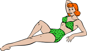 Comic Retro Bikini Lady