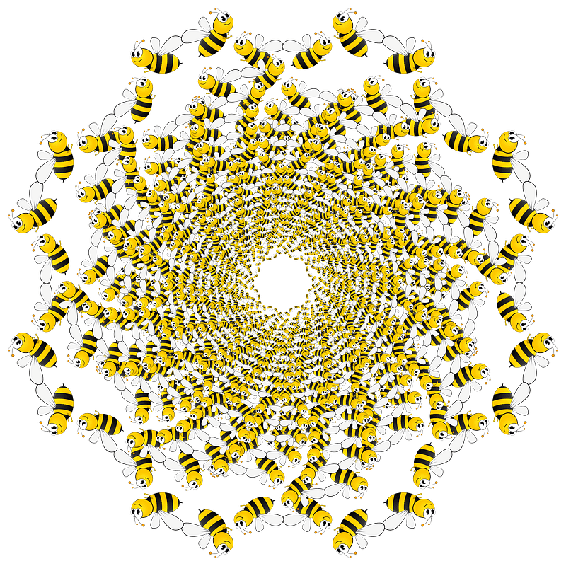 Cartoon Bees Kruhotvar