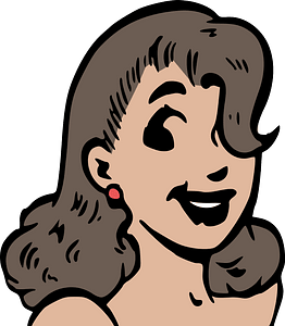 Female comic head