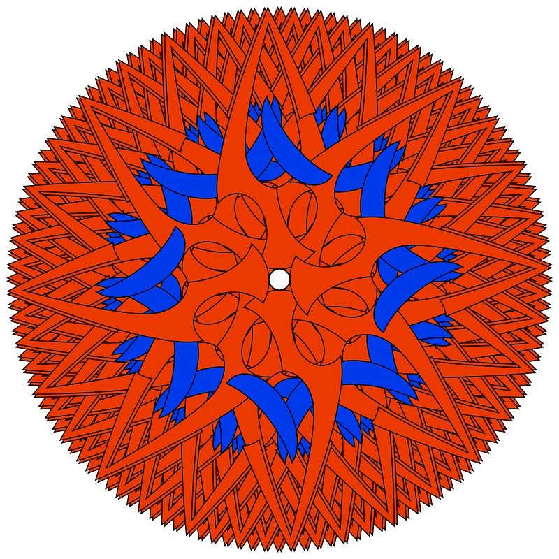 Red and Blue Kruhotvar