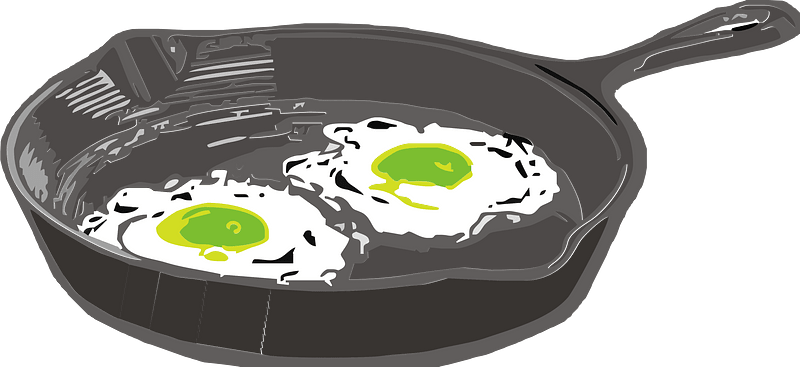 Fried green eggs