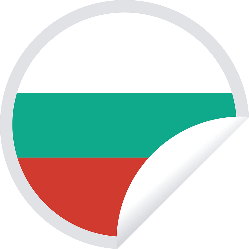 Bulgarian flag round sticker