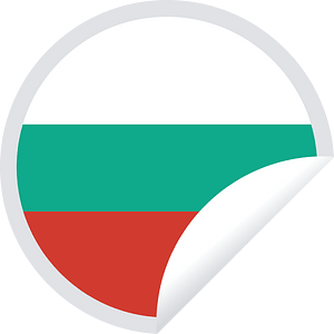 Bulgarian flag round sticker