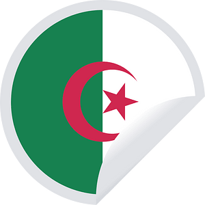 Peeling sticker Algerian flag