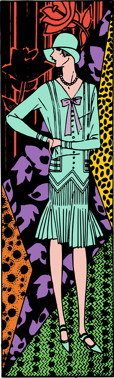 Retro Lady with Random Patterns - Colour Remix