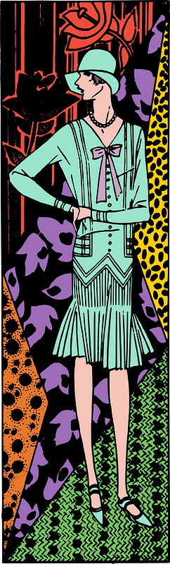 Retro Lady with Random Patterns - Colour Remix