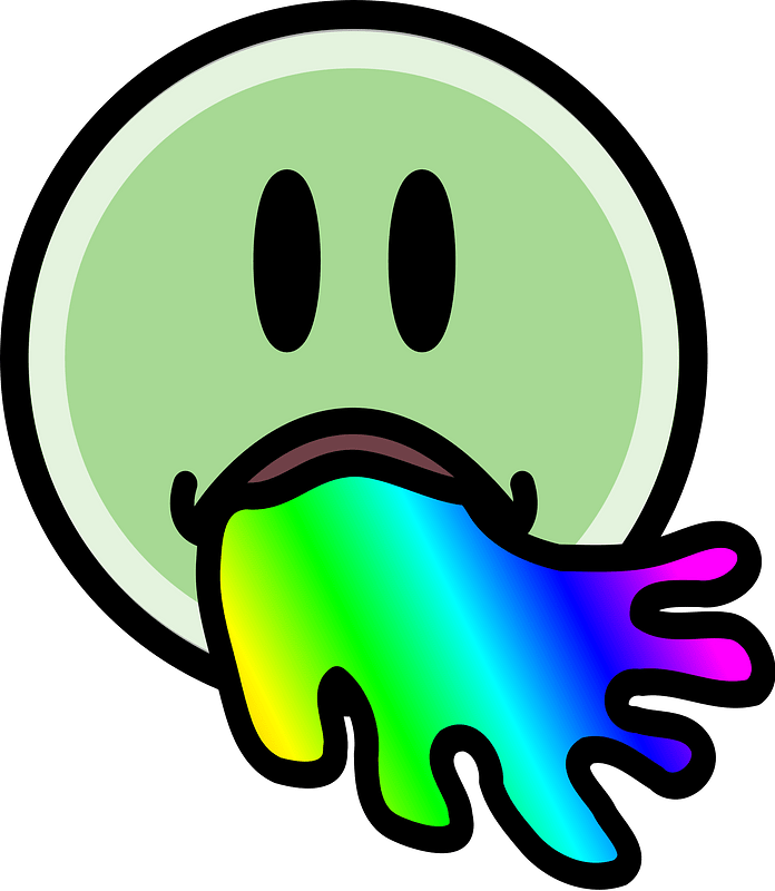 Rainbow Vomit Face
