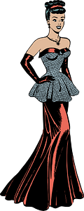 Woman in elegant dress