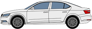 Skoda Superb Sedan Side View