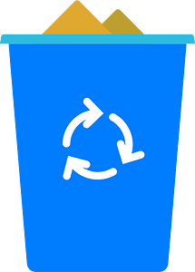 Flat recycle bin icon