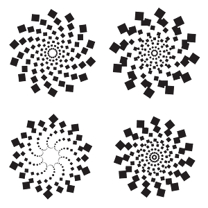 Circular dotted patterns