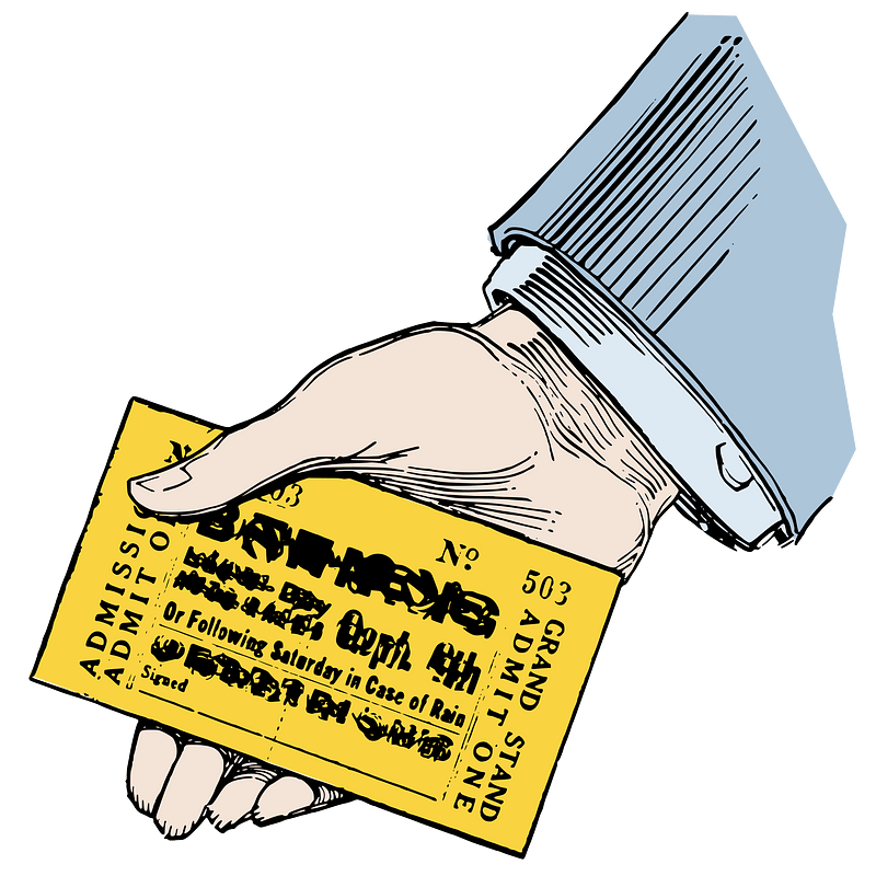 Hand with a Ticket