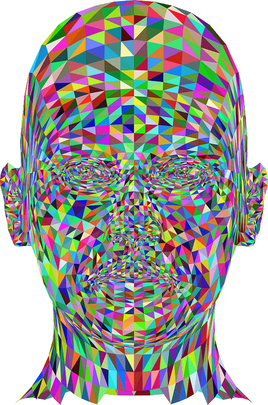 Colorful Wireframe Head