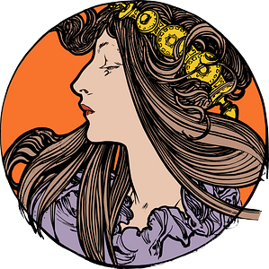 Art Nouveau Woman - Colour Remix