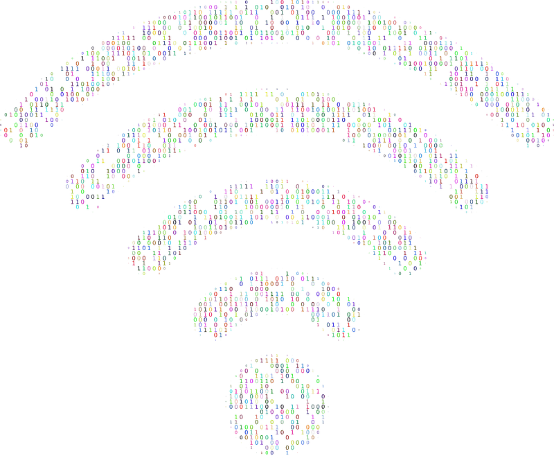 WiFi Signal Binary Colorful