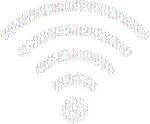 WiFi Signal Binary Colorful