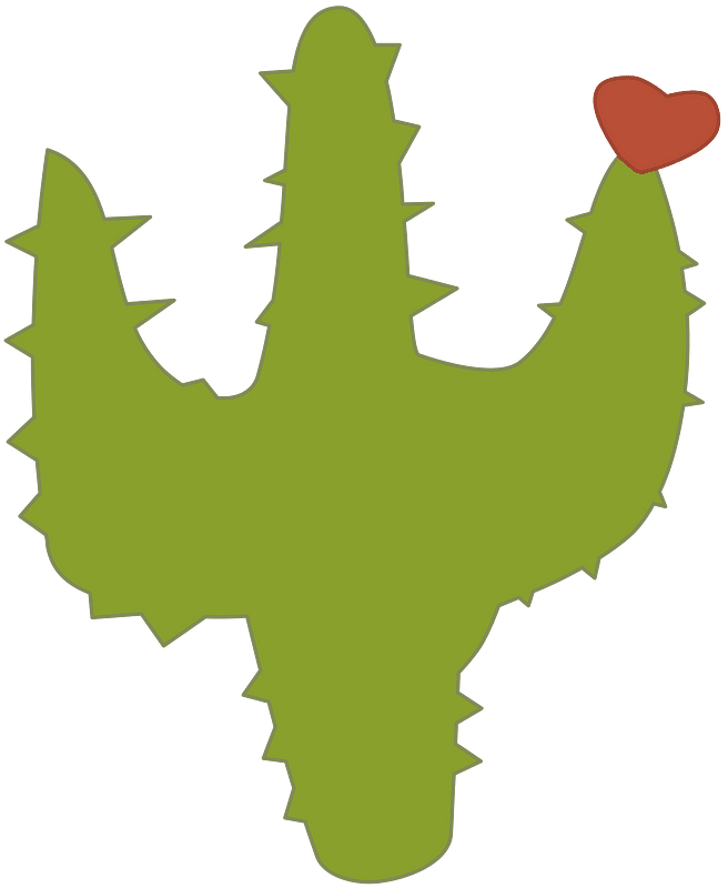 Cactus with Heart - Colour