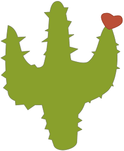 Cactus with Heart - Colour