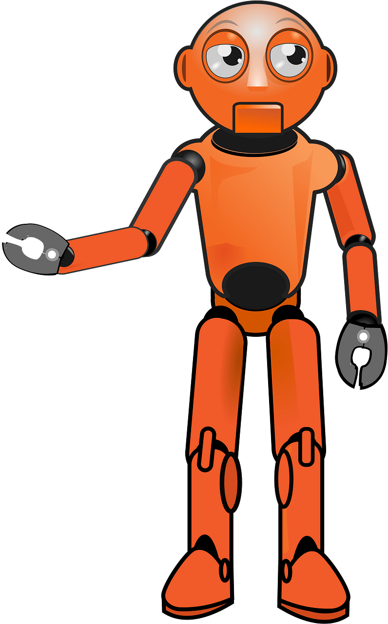 Cartoon Orange Robot 2