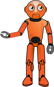 Cartoon Orange Robot 2