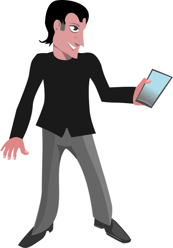 Man on Mobile Device