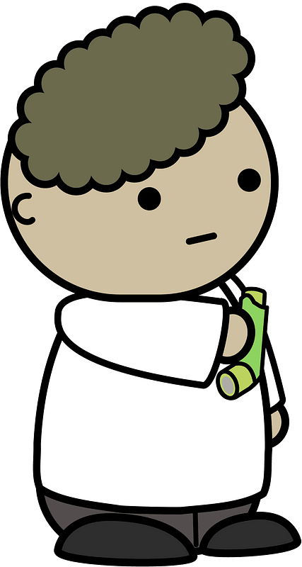 Kid with Asthma Inhaler