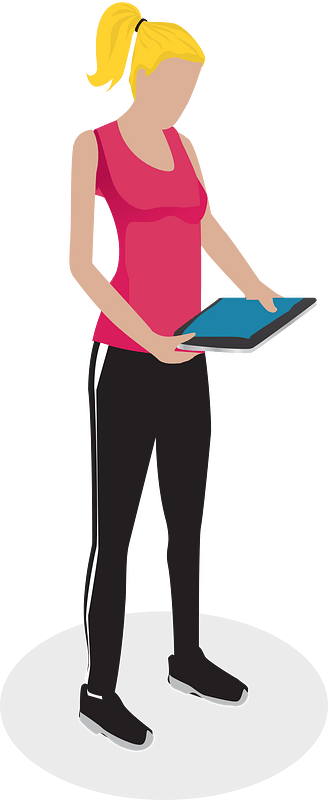 Electronic Tablet Lady