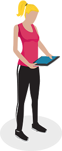 Electronic Tablet Lady