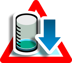 Warning low level icon