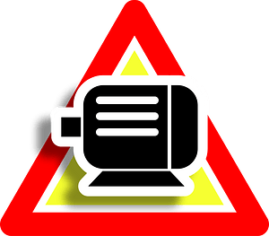 Warning motor icon