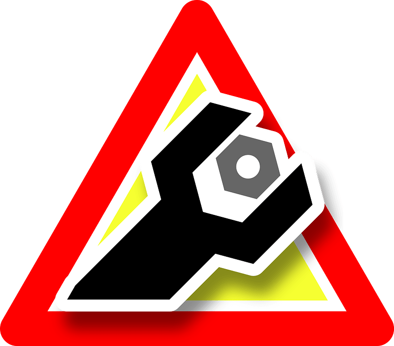 Warning maintenance icon