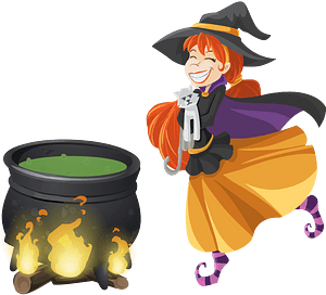 Witch and Cauldron