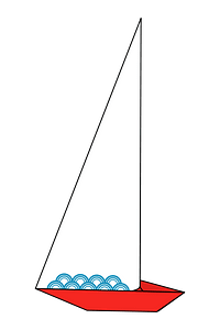 Origami sailboat