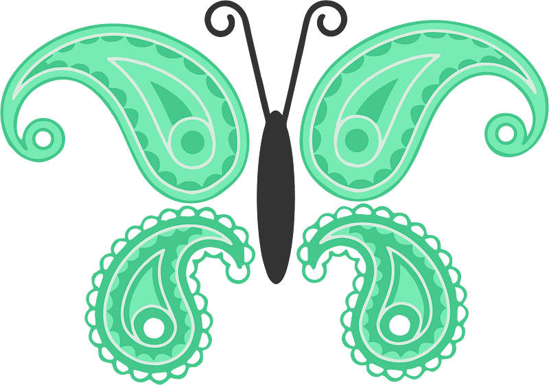 Decorative Butterfly By Linnaea Mallette Isolated Vectorized