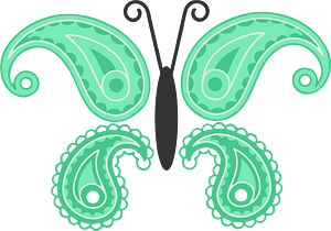 Decorative Butterfly By Linnaea Mallette Isolated Vectorized