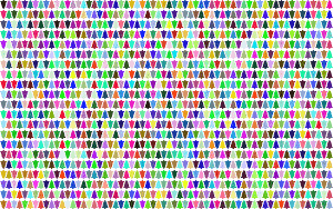 Colorful Pattern made of Christmas Trees 
