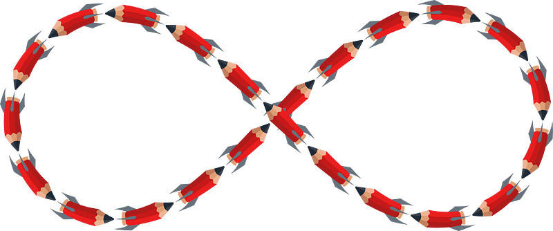 Rocket Pencil Infinity Sign