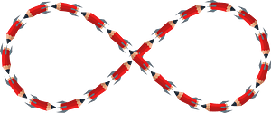 Rocket Pencil Infinity Sign