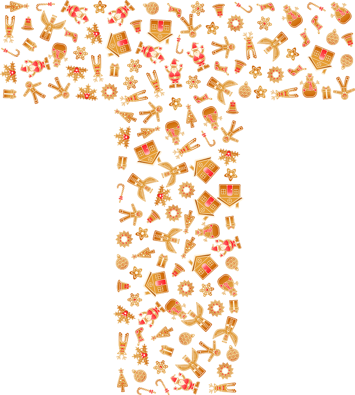 Gingerbread Alphabet - Letter T