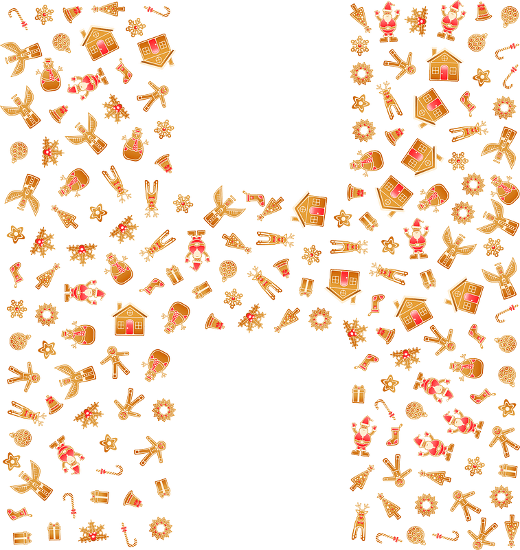 Gingerbread Alphabet - Letter H