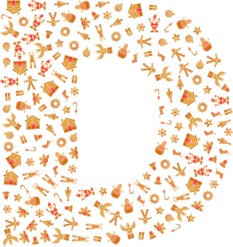 Gingerbread Alphabet - Letter D