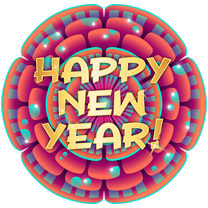 Happy New Year Button