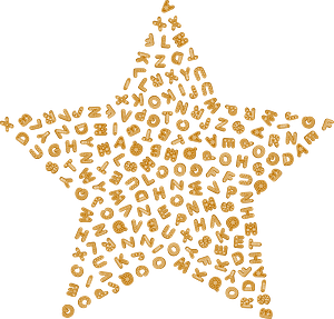Gingerbread Alphabet Star