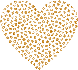 Gingerbread Alphabet Heart.svg