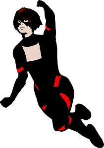 Superheroine pose 4