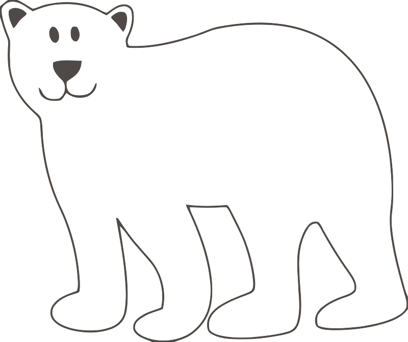 Cute bear outline