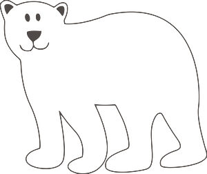 Cute bear outline