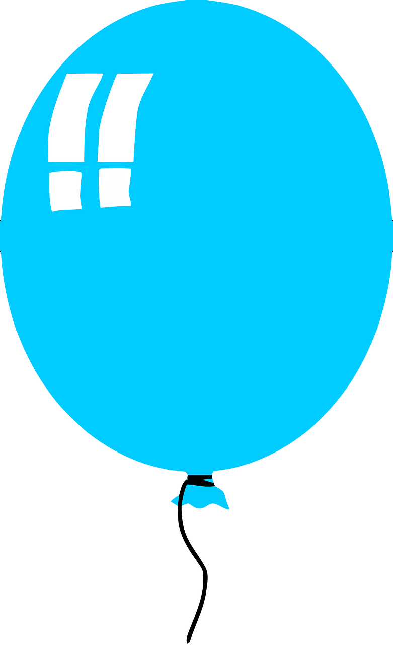 simple balloon - light blue