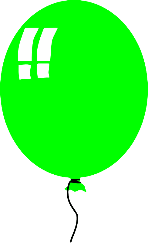simple balloon - green